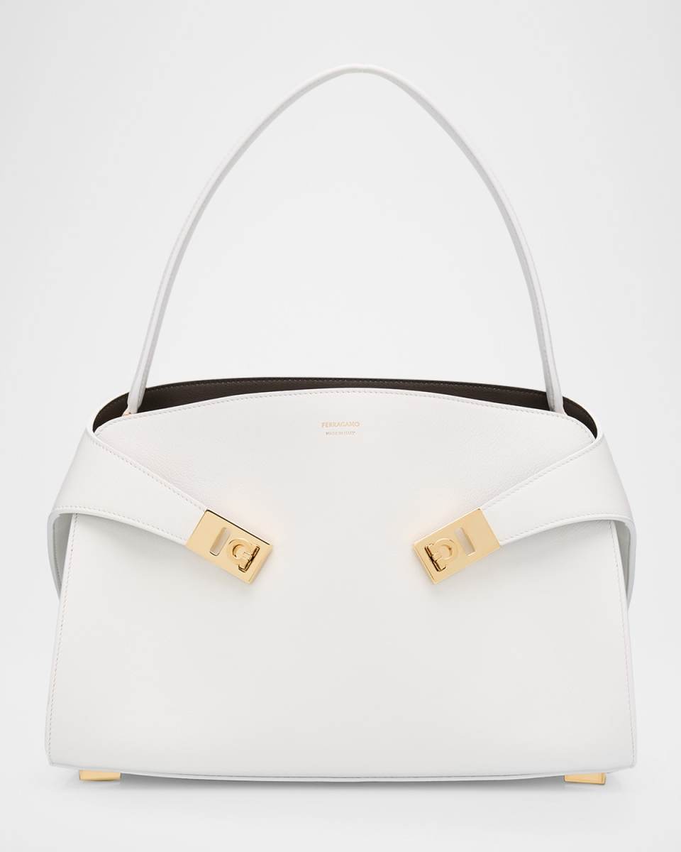 Small Hug Leather Shoulder Bag